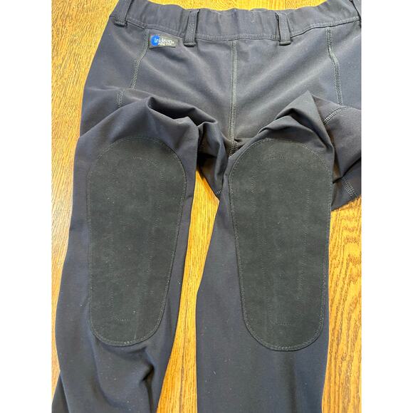 irideon Black Equestrian Leggings Breeched Riding Pants Stretch Pull On Sz XL - Picture 8 of 13